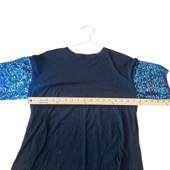 Wild fable Black Sparkly sequins Sleeve t-shirt oversized size XS - Picture 7 of 7